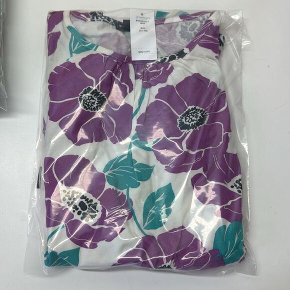🔥GAP Kids Purple Floral Blouse Sz XXL 14-16 New with tag - Picture 1 of 4